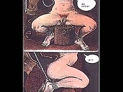 Vintage breast fetish bondage comic