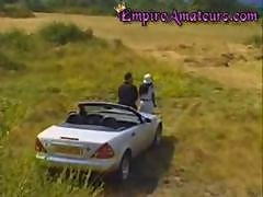 Retro Black Teen gets Fucked In The Country On A Benz