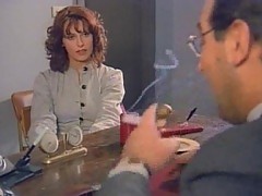 Vintage blowjob and anal fuck in office