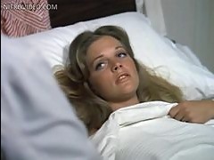Gorgeous Retro Star Candice Rialson Laying Topless On a Hospital Bed